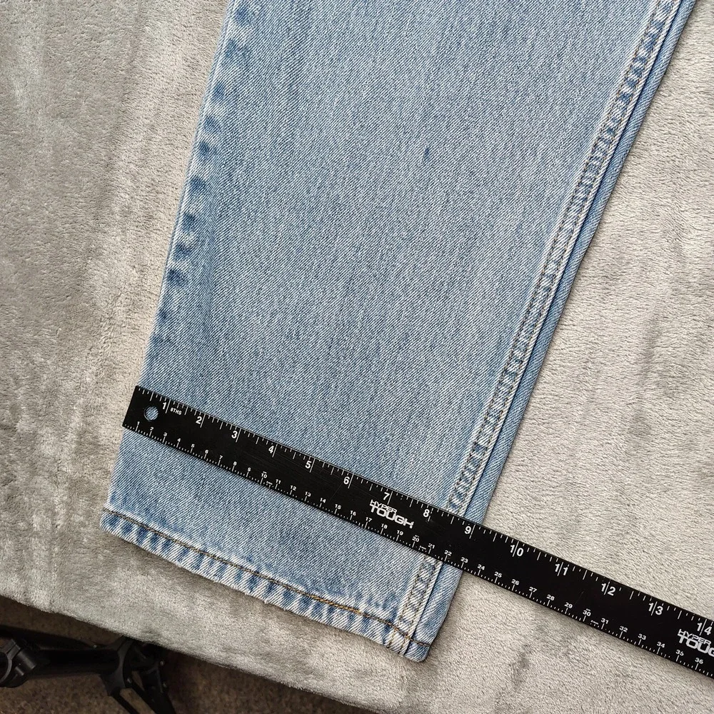 Y2K Levi's 505‎ Regular Fit Jeans Mens 38x34 Light Wash Blue Straight Leg Cotton